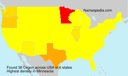 Surname Cegon in USA Surname Cegon in USA