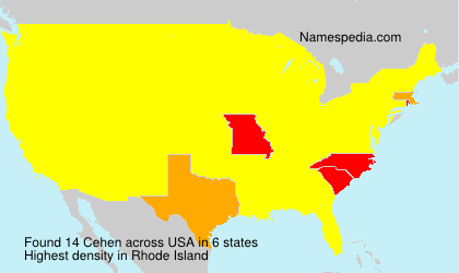 Surname Cehen in USA Surname Cehen in USA