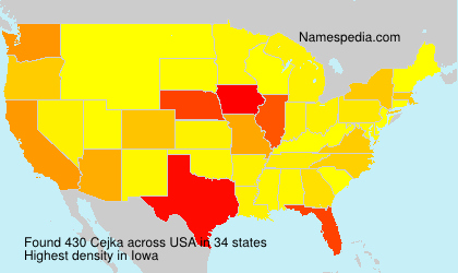 Surname Cejka in USA Surname Cejka in USA