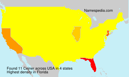 Surname Cejner in USA Surname Cejner in USA