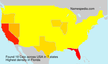 Surname Cejo in USA Surname Cejo in USA