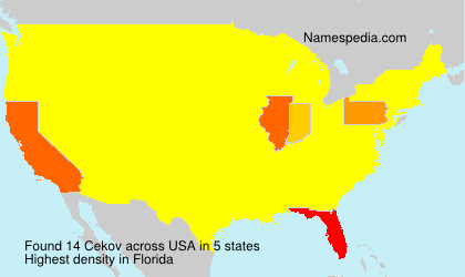 Surname Cekov in USA Surname Cekov in USA