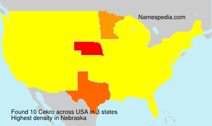 Surname Cekro in USA Surname Cekro in USA
