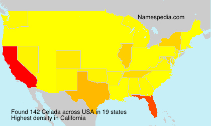 Surname Celada in USA Surname Celada in USA