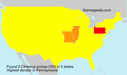 Surname Celiesius in USA Surname Celiesius in USA
