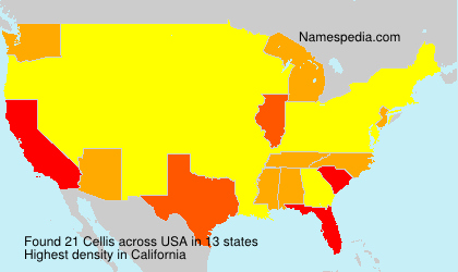 Surname Cellis in USA Surname Cellis in USA