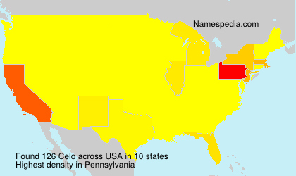 Surname Celo in USA Surname Celo in USA