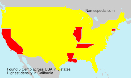 Surname Cemp in USA Surname Cemp in USA