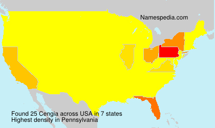 Surname Cengia in USA Surname Cengia in USA