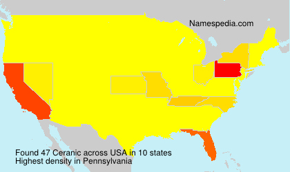 Surname Ceranic in USA Surname Ceranic in USA
