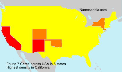 Surname Cerea in USA Surname Cerea in USA