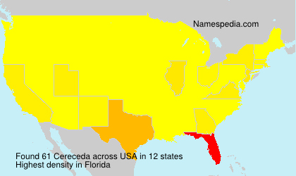 Surname Cereceda in USA Surname Cereceda in USA