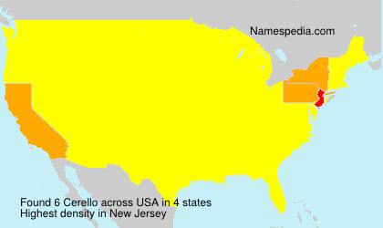 Surname Cerello in USA Surname Cerello in USA
