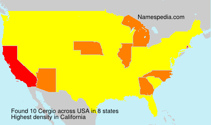 Surname Cergio in USA Surname Cergio in USA