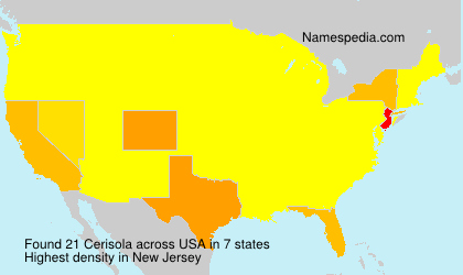 Surname Cerisola in USA Surname Cerisola in USA