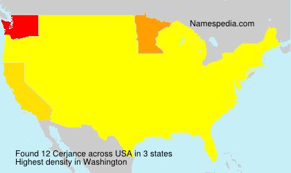Surname Cerjance in USA Surname Cerjance in USA