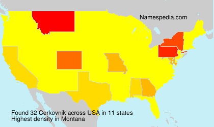 Surname Cerkovnik in USA Surname Cerkovnik in USA