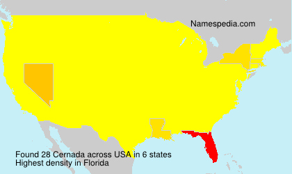 Surname Cernada in USA Surname Cernada in USA