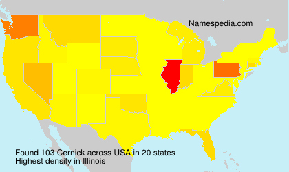 Surname Cernick in USA Surname Cernick in USA