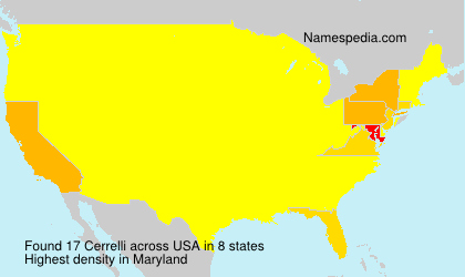 Surname Cerrelli in USA Surname Cerrelli in USA