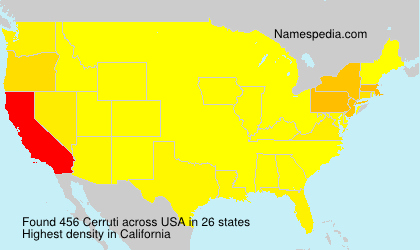 Surname Cerruti in USA Surname Cerruti in USA