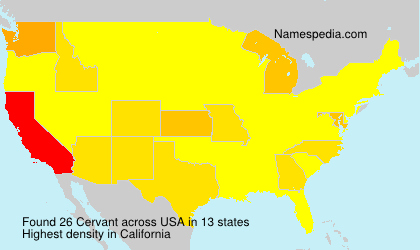 Surname Cervant in USA Surname Cervant in USA