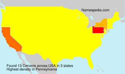 Surname Cerveris in USA Surname Cerveris in USA