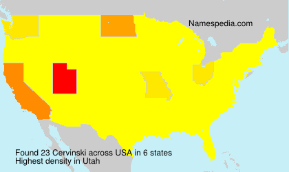 Surname Cervinski in USA Surname Cervinski in USA