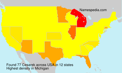 Surname Cesarek in USA Surname Cesarek in USA