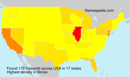 Surname Cesaretti in USA Surname Cesaretti in USA