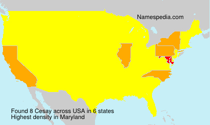 Surname Cesay in USA Surname Cesay in USA