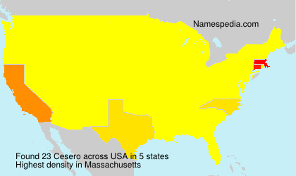 Surname Cesero in USA Surname Cesero in USA
