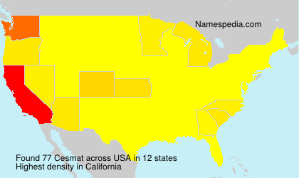 Surname Cesmat in USA Surname Cesmat in USA