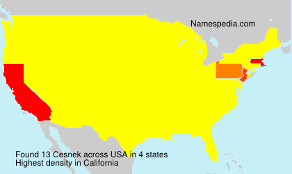 Surname Cesnek in USA Surname Cesnek in USA