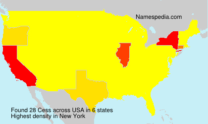 Surname Cess in USA Surname Cess in USA