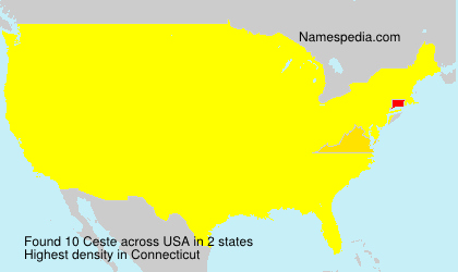 Surname Ceste in USA Surname Ceste in USA