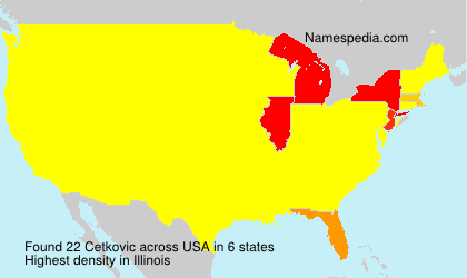 Surname Cetkovic in USA Surname Cetkovic in USA