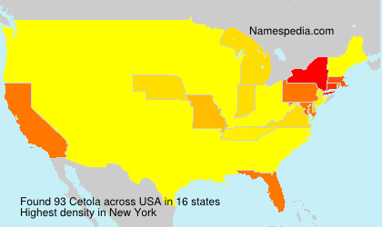 Surname Cetola in USA Surname Cetola in USA