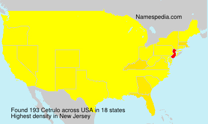 Surname Cetrulo in USA Surname Cetrulo in USA