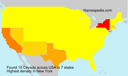Surname Cevada in USA Surname Cevada in USA