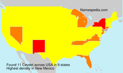 Surname Cevdet in USA Surname Cevdet in USA