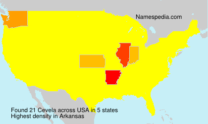 Surname Cevela in USA Surname Cevela in USA