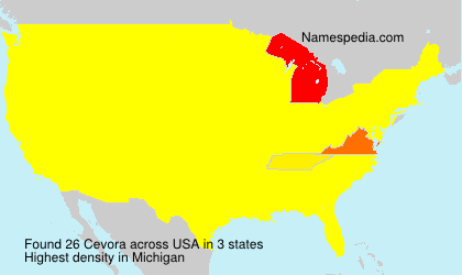 Surname Cevora in USA Surname Cevora in USA