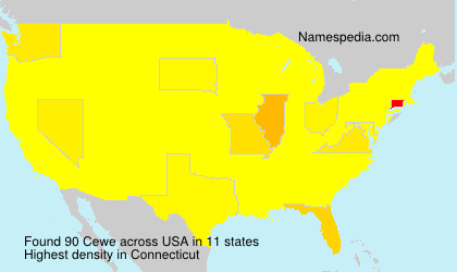 Surname Cewe in USA Surname Cewe in USA