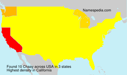 Surname Chaay in USA Surname Chaay in USA