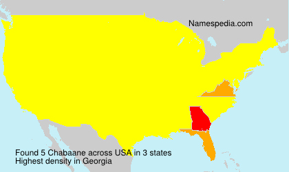 Surname Chabaane in USA Surname Chabaane in USA