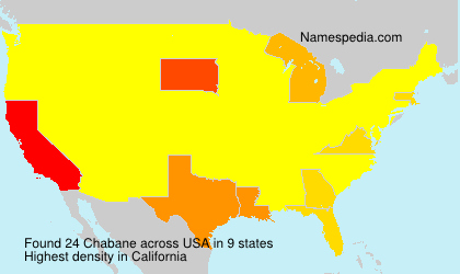 Surname Chabane in USA Surname Chabane in USA