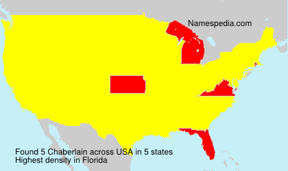 Surname Chaberlain in USA Surname Chaberlain in USA