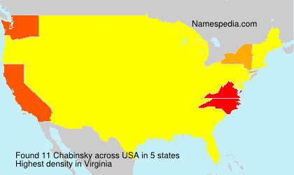 Surname Chabinsky in USA Surname Chabinsky in USA