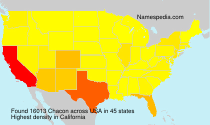 Surname Chacon in USA Surname Chacon in USA
